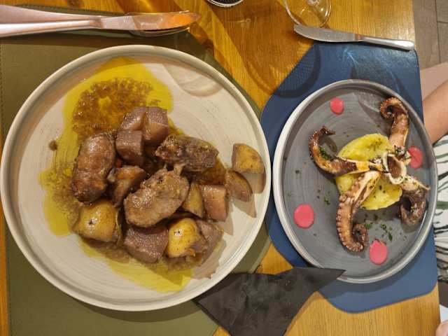 Polpo alla griglia con purè di patate